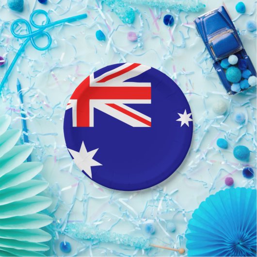 Assiettes En Carton Drapeau australien (Fête)