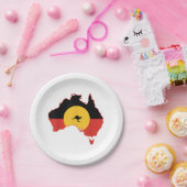 Assiettes En Carton Drapeau autochtone T Chemise Australie Drapeau cad (Fête)
