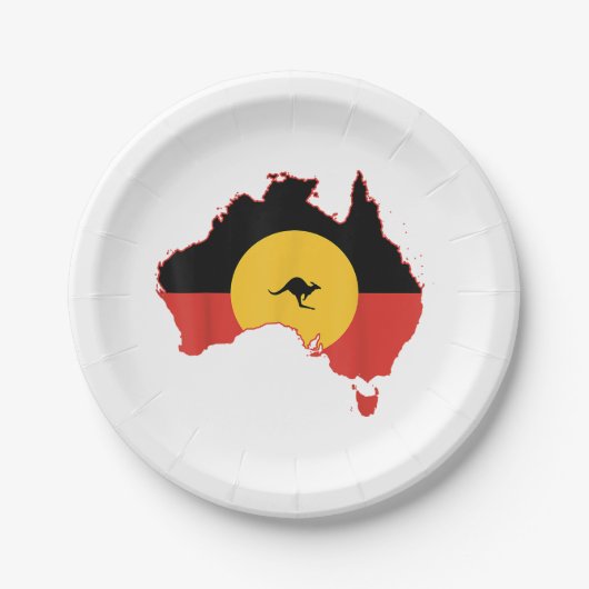 Assiettes En Carton Drapeau autochtone T Chemise Australie Drapeau cad (Devant)