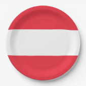 Assiettes En Carton Drapeau Autriche (Devant)