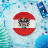 Assiettes En Carton Drapeau autrichien (Fête)