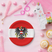 Assiettes En Carton Drapeau autrichien (Fête)