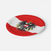 Assiettes En Carton Drapeau autrichien (Angle)