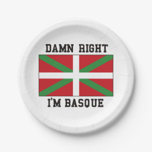Assiettes En Carton Drapeau Basque Espagne
