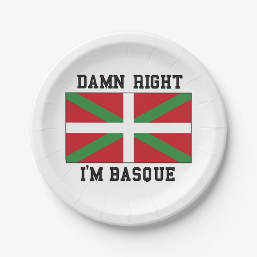 Assiettes En Carton Drapeau Basque Espagne (Devant)