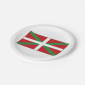 Assiettes En Carton Drapeau Basque Espagne (Angle)