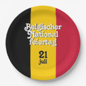 Assiettes En Carton Drapeau belge allemand Belgischer (Devant)