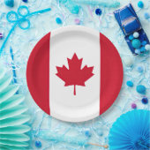 Assiettes En Carton Drapeau Canada (Fête)
