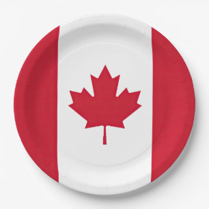 Assiettes En Carton Drapeau Canada