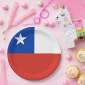 Assiettes En Carton Drapeau Chili (Fête)