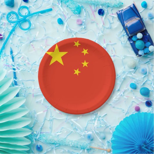 Assiettes En Carton Drapeau chinois (Fête)