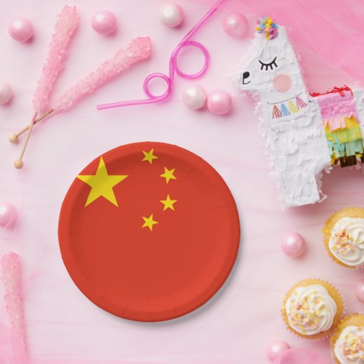 Assiettes En Carton Drapeau chinois (Fête)