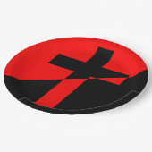 Assiettes En Carton Drapeau Christian Socialism & Anarchism (Libératio (Angle)