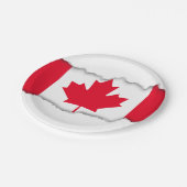 Assiettes En Carton Drapeau classique du Canada (Angle)