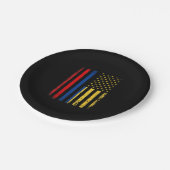 Assiettes En Carton Drapeau Colombien Américain Racines Colombie A (Angle)