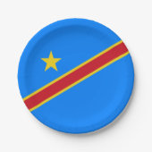 Assiettes En Carton Drapeau Congo Kinshasa (Devant)