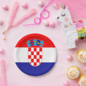 Assiettes En Carton Drapeau croate (Fête)