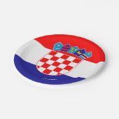 Assiettes En Carton Drapeau croate & patriotes du parti Croatie /sport (Angle)