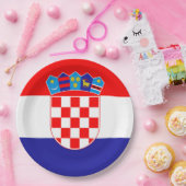Assiettes En Carton Drapeau Croatie (Fête)