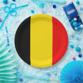 Assiettes En Carton Drapeau de Belgique (Fête)