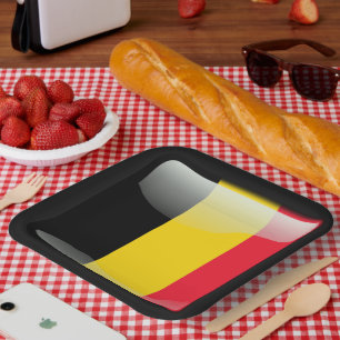Assiettes En Carton Drapeau de Belgique