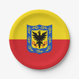 Assiettes En Carton Drapeau de Bogota, Colombie Plaques de papier