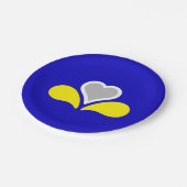 Assiettes En Carton Drapeau de Bruxelles, Belgique Plaques de papier (Angle)