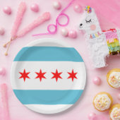 Assiettes En Carton Drapeau de Chicago (Fête)