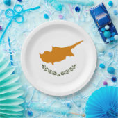 Assiettes En Carton Drapeau de Chypre (Fête)