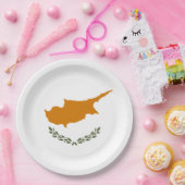 Assiettes En Carton Drapeau de Chypre (Fête)