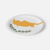 Assiettes En Carton Drapeau de Chypre (Angle)