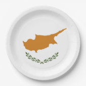 Assiettes En Carton Drapeau de Chypre (Devant)