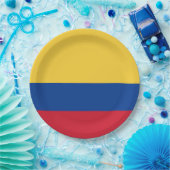 Assiettes En Carton Drapeau de Colombie (Fête)