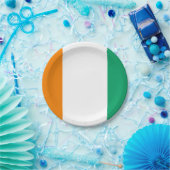Assiettes En Carton Drapeau de Côte d'Ivoire (Fête)