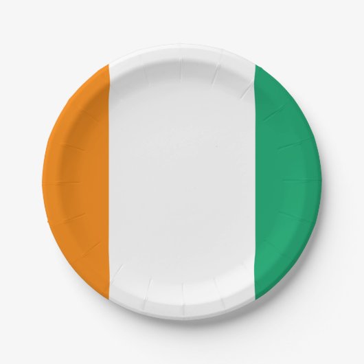 Assiettes En Carton Drapeau de Côte d'Ivoire (Devant)