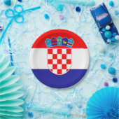 Assiettes En Carton Drapeau de Croatie (Fête)
