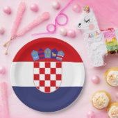 Assiettes En Carton Drapeau de Croatie (Fête)
