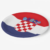 Assiettes En Carton Drapeau de Croatie (Angle)