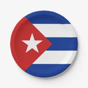 Assiettes En Carton Drapeau de Cuba
