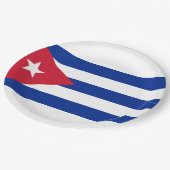 Assiettes En Carton Drapeau de Cuba (Angle)
