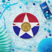 Assiettes En Carton Drapeau de Dallas, Texas Papier Plaques (Fête)