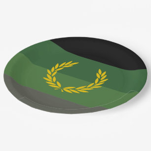 Assiettes En Carton Drapeau de fierté de l'uniforme militaire