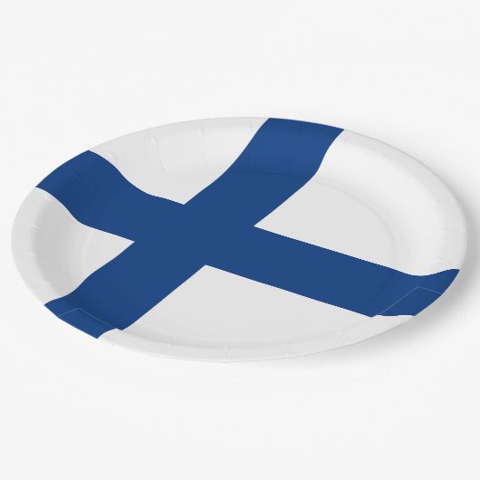 Assiettes En Carton Drapeau de Finlande (Angle)