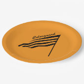 Assiettes En Carton Drapeau de garde-couleur doré (Angle)