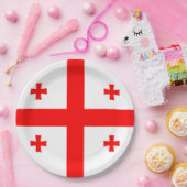 Assiettes En Carton Drapeau de Géorgie (Fête)