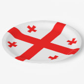 Assiettes En Carton Drapeau de Géorgie (Angle)