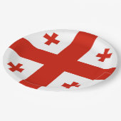 Assiettes En Carton Drapeau de Géorgie (Angle)