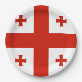 Assiettes En Carton Drapeau de Géorgie (Devant)
