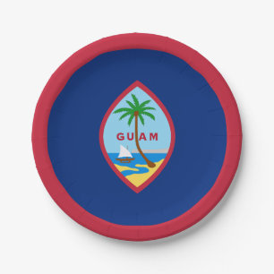 Assiettes En Carton Drapeau de Guam