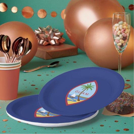 Assiettes En Carton Drapeau de Guam (Multi)